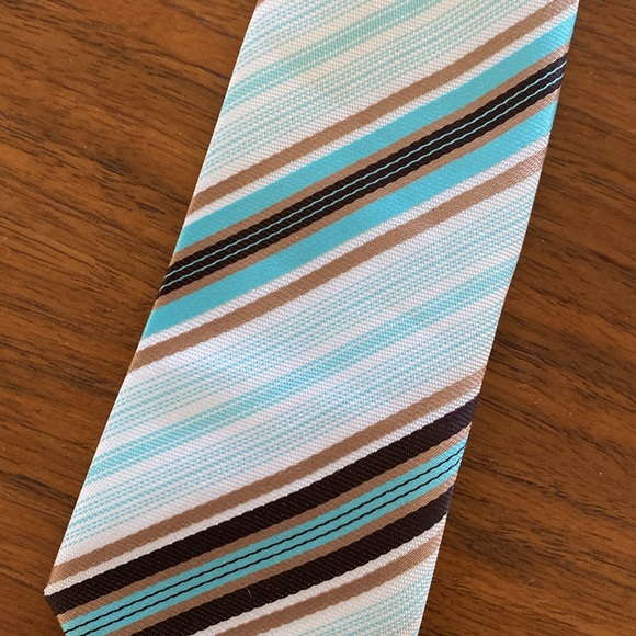 Vintage Boys Polyester Stripe Clip-on Tie - Picture 2 of 9